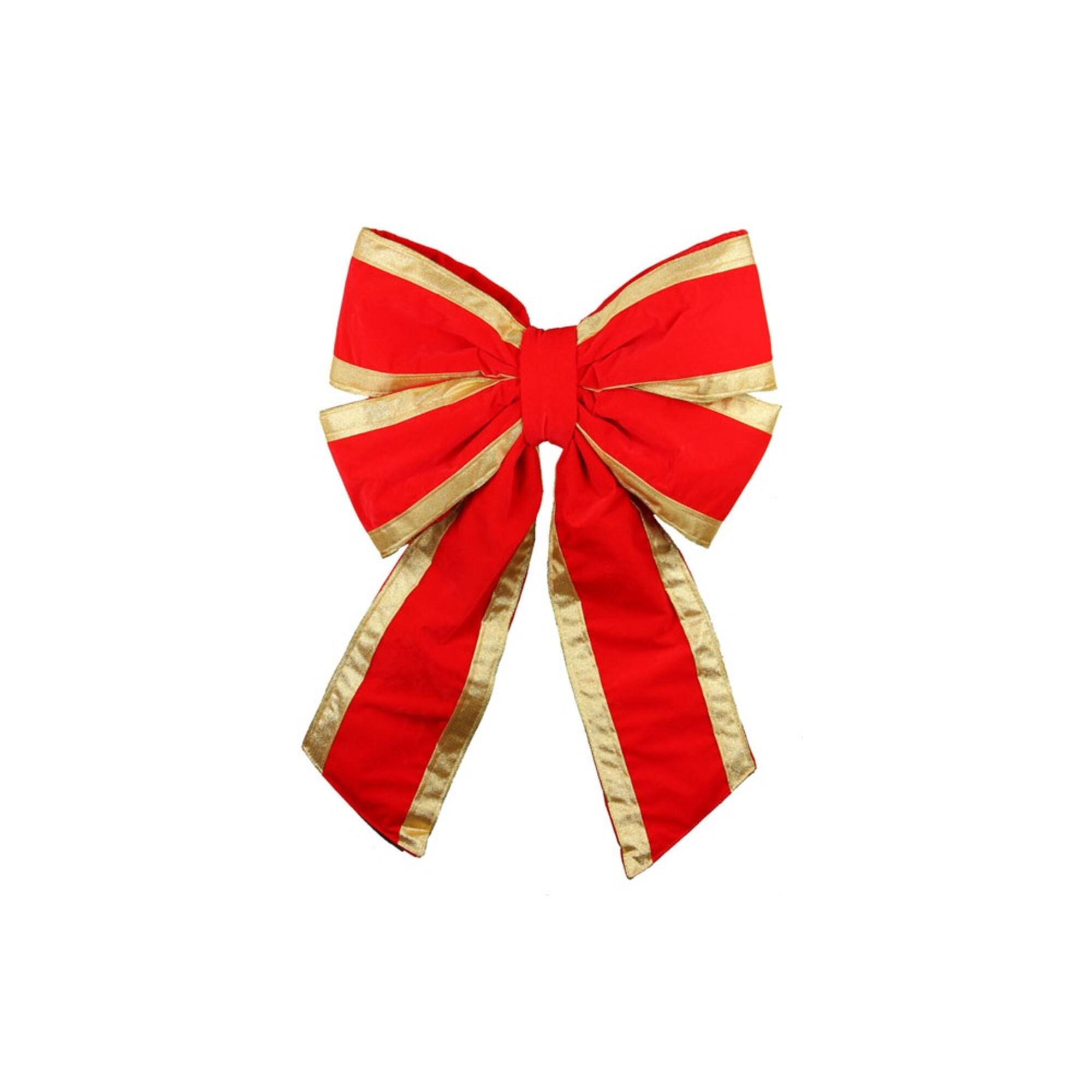 20" Structural 4-Loop Red And Gold Outdoor Bow